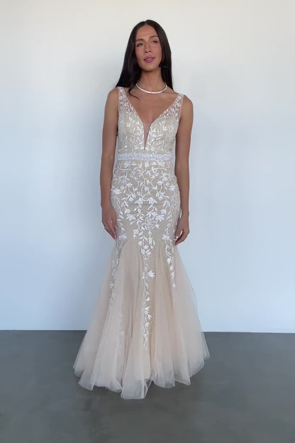 Fleurette Bridal Gown | Beige + Ivory