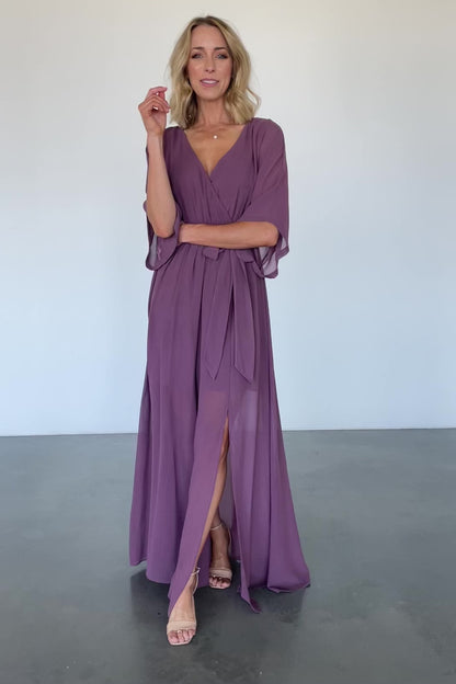 Kia Kimono Maxi Dress | Vintage Plum