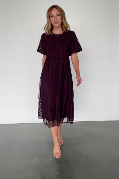 Corrine Embroidered Midi Dress | Mulberry