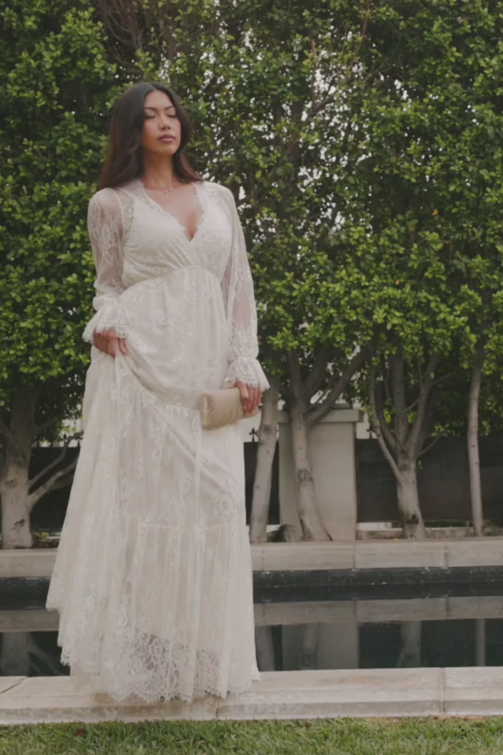 Gloria Lace Maxi Dress | Vintage Cream