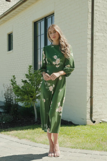 Karalie Maxi Dress | Green Floral