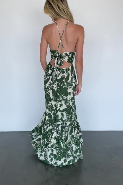 Indio Maxi Dress | Green Print