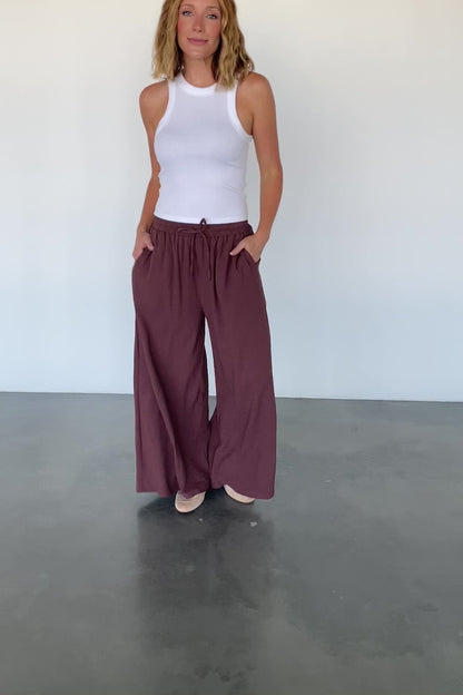 Florence Textured Pants | Desert Rose