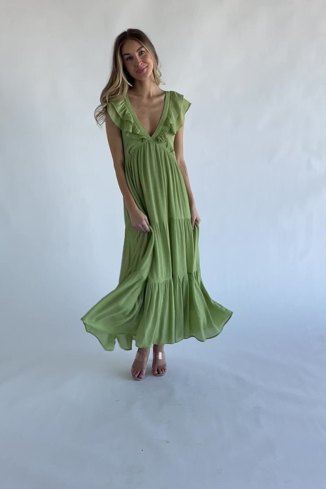 mica maxi dress Mika Ruffle Maxi Dress