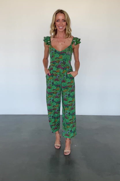 Chora Jumpsuit | Green Multi