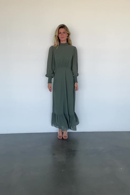 Luciana Maxi Dress | Dark Sage