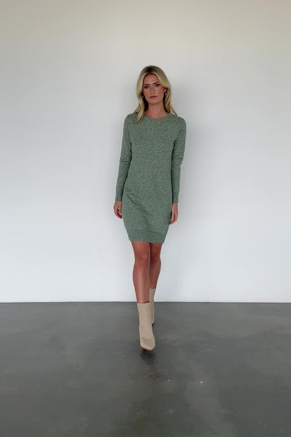 Miller Sweater Dress | Heather Green