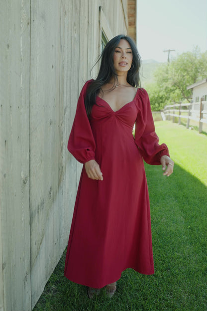 Rosalie Back Tie Dress | Scarlet