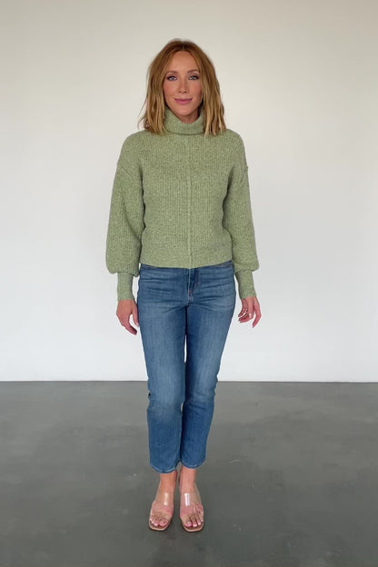 Frannie Knit Turtleneck Sweater | Olive