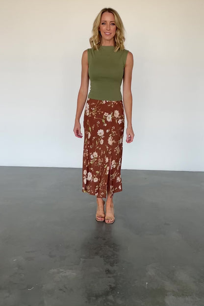 Fairchild Skirt | Brown Floral