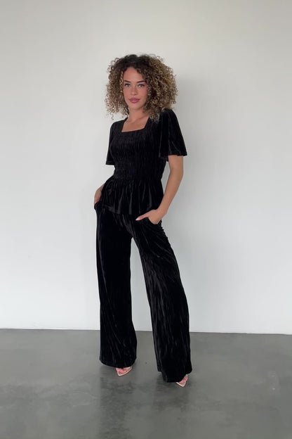 Elin Velvet Set | Black