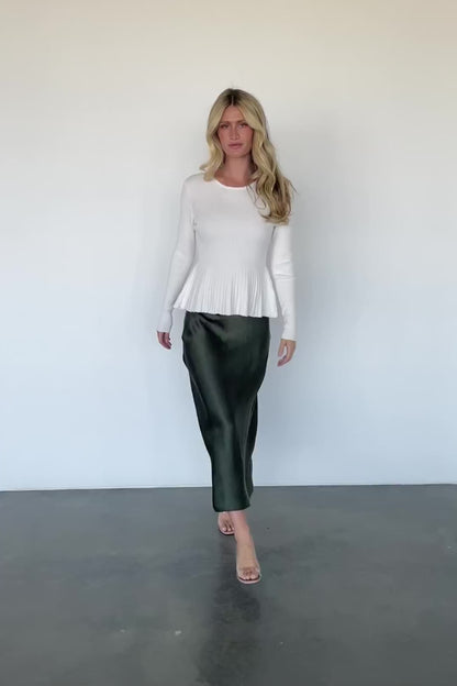 Ainsley Ribbed Top | Off White