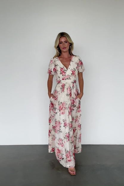 Ardley Maxi Dress | Cream + Rose Floral