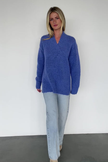 Calgary Oversized Sweater | Blue