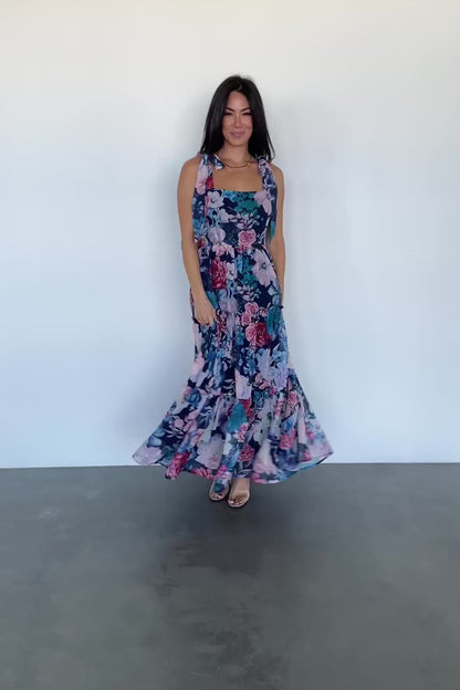 Anita Maxi Dress | Dark Blue Multi Floral