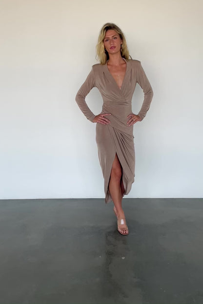 Pierce Shimmer Gown | Dusty Mocha