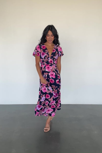 Destin Maxi Dress | Navy + Pink