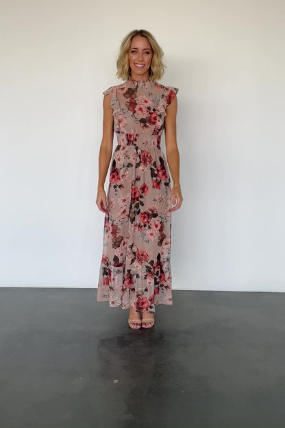 Kearny Ruffle Maxi Dress | Blush + Vintage Floral