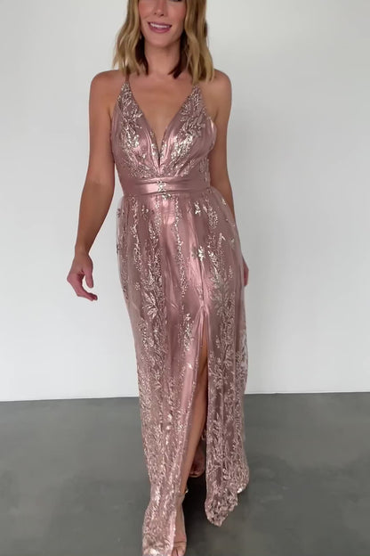 Eirena Sparkle Gown | Rose + Gold