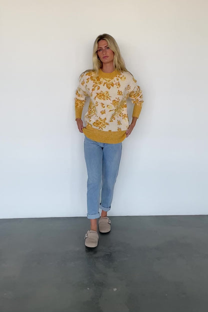 Legend Sweater | Mustard Print