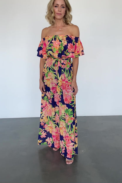 Capistrano Ruffle Jumpsuit | Navy Floral