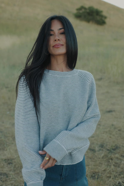 Zadie Striped Sweater | Ivory + Olive