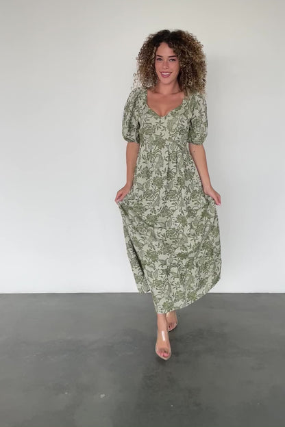 Giuliana Dress | Green Print