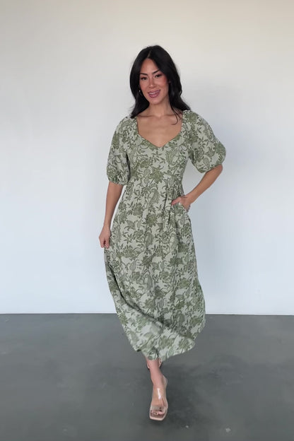 Giuliana Dress | Green Print