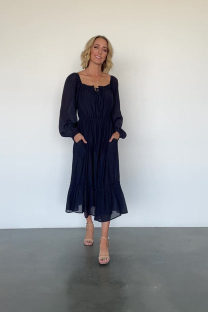 Joelle Midi Dress | Navy