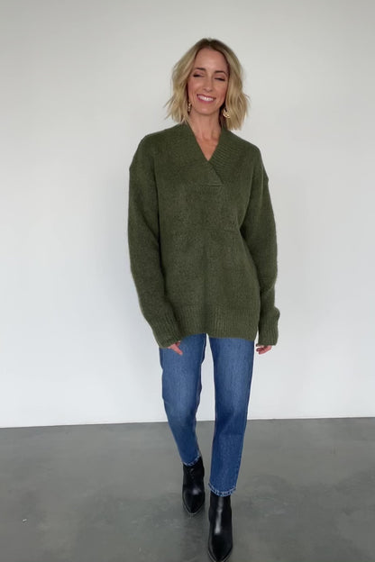 Calgary Oversized Sweater | Olive