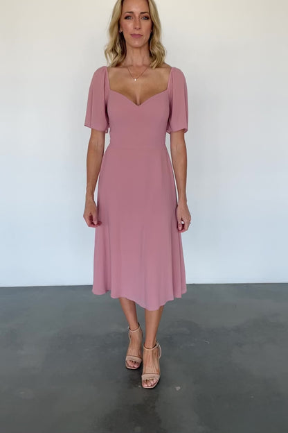 Colette Sweetheart Midi Dress | Blush