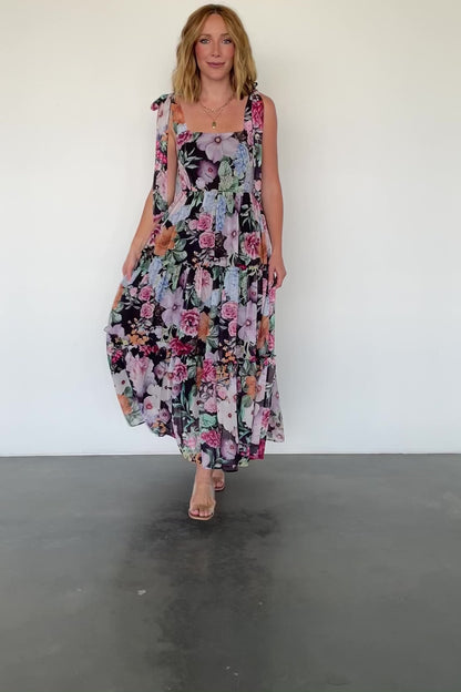 Anita Maxi Dress | Black Multi Floral