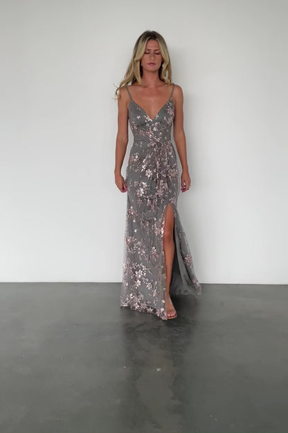 Marcia Sparkle Gown | Eucalyptus + Rose Gold