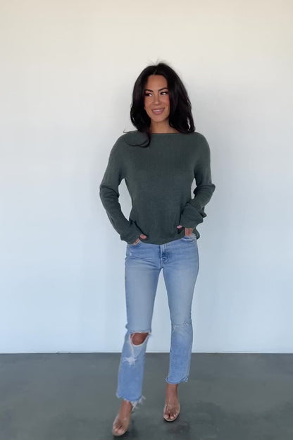 Reese Knit Sweater Top | Balsam