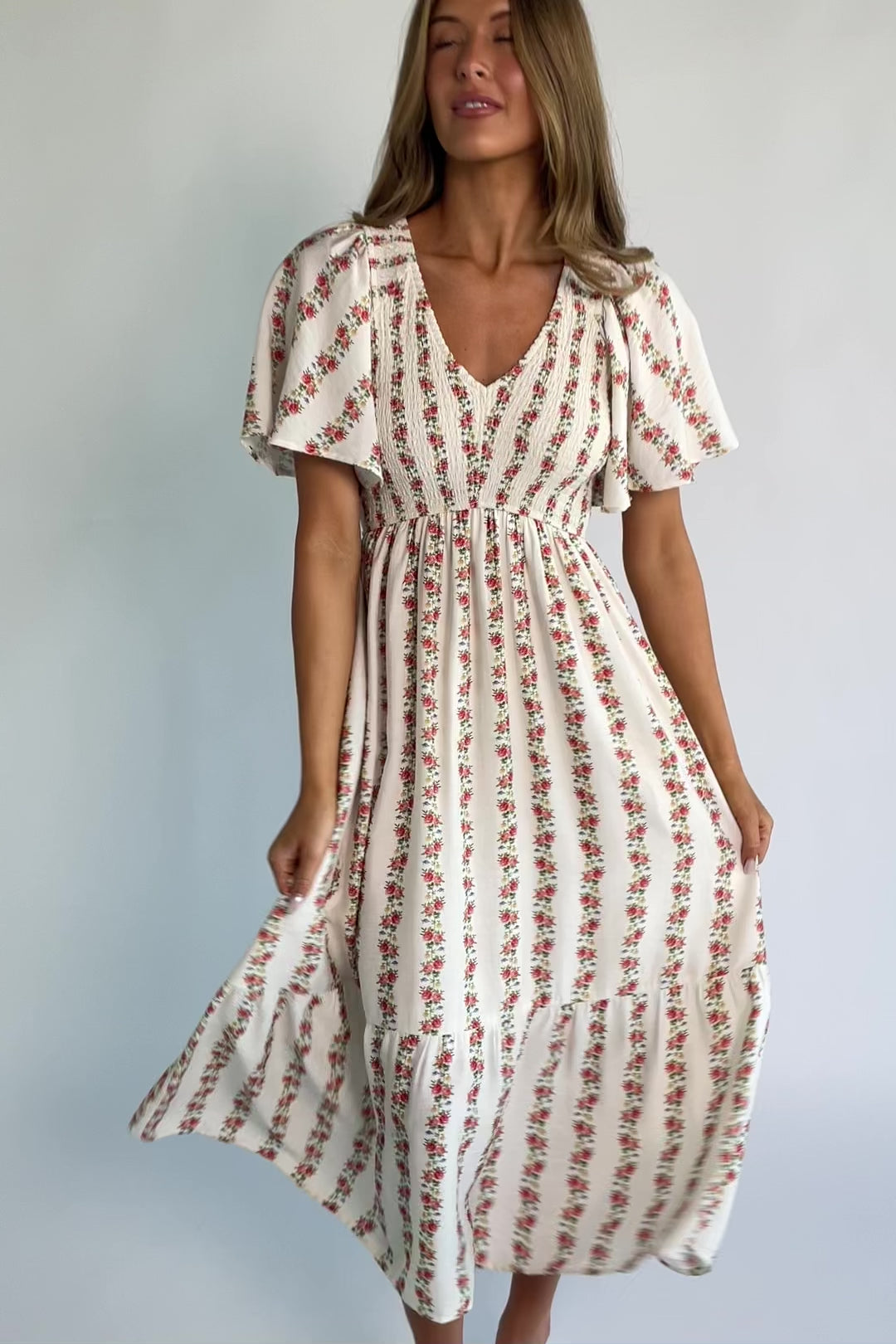 turner midi dress Turner Smocked Midi Dress