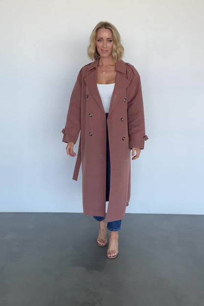 Elias Trench Coat | Warm Brown