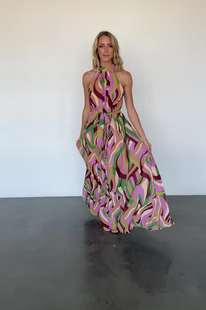 Rita Maxi Dress | Green Multi Print