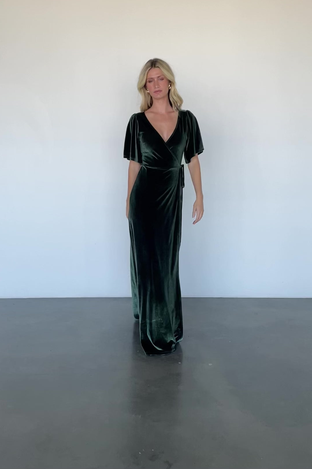 macys green velvet dress Fay this blouson Meghan Velvet Wrap Maxi Dress