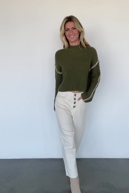 Madden Knit Sweater | Olive