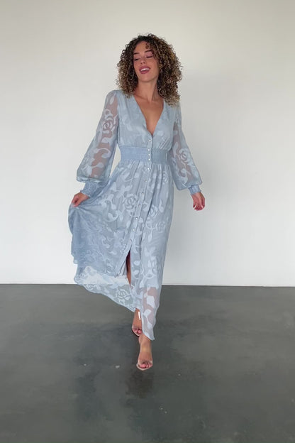 Daniella High Low Maxi Dress | Light Blue