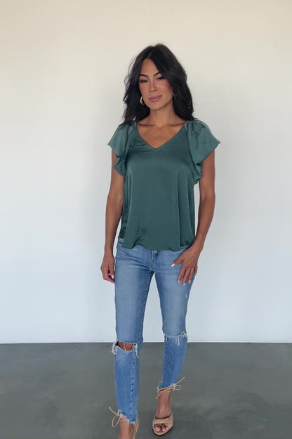 August Top | Winter Green