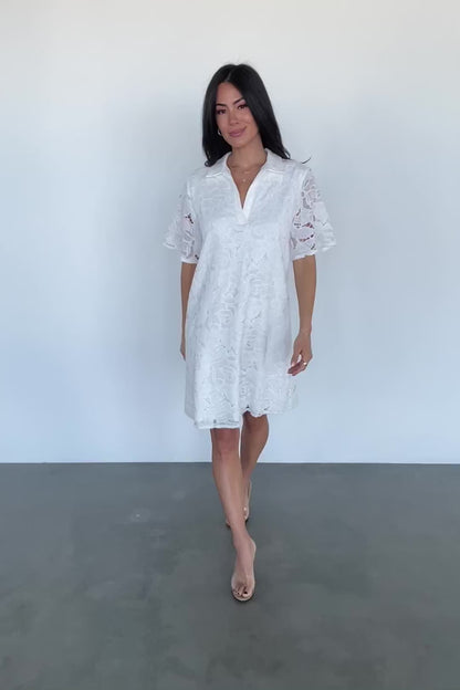 Calida Lace Dress | Off White