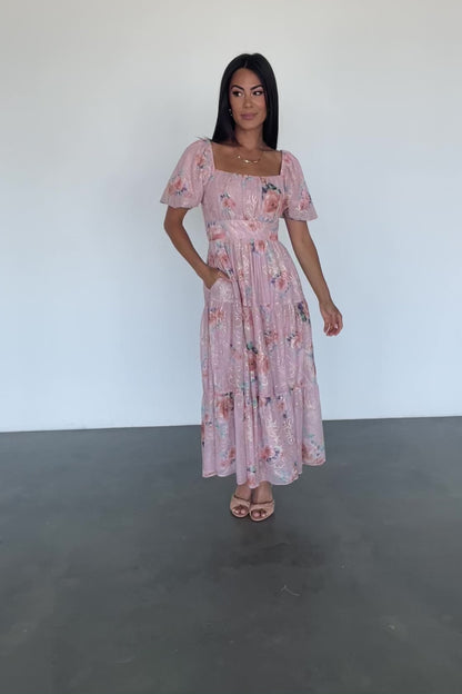 Annabeth Midi Dress | Blush Floral