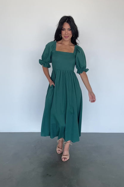 Britton Midi Dress | Evergreen