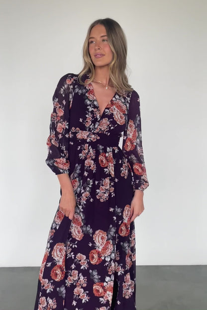 Adira Maxi Dress | Plum Floral