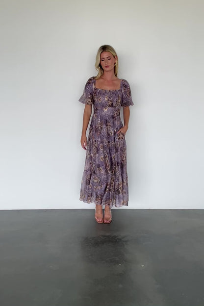 Annabeth Midi Dress | Lavender Floral