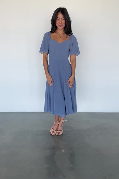 Colette Sweetheart Midi Dress | Whisper Blue