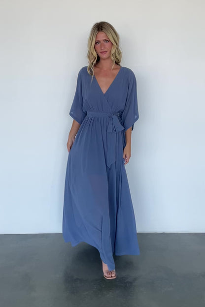 Kia Kimono Maxi Dress | Whisper Blue