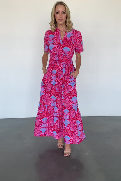 Vera Maxi Dress | Red Multi Print