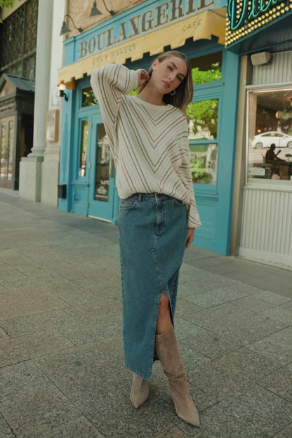 Tava Sweater | Ivory + Multi